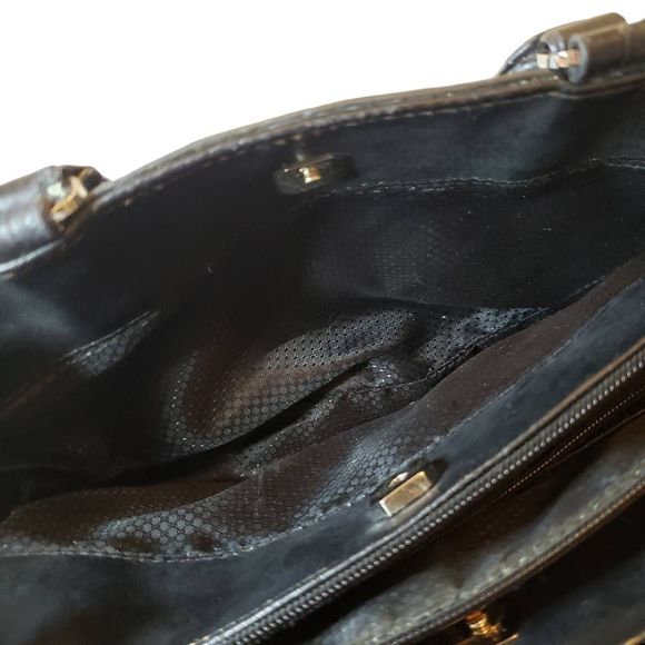 MC Western Style Embellished Satchel Top Handle Croc Embossed Style Leather Type - Picture 11 of 12